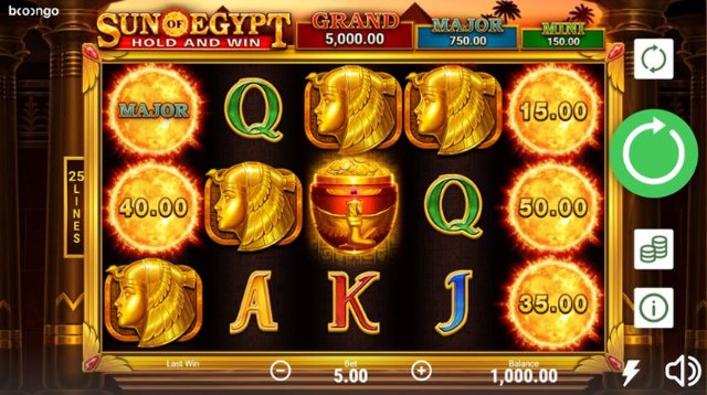 Символы в игре Sun of Egypt: тайны Древнего Египта на барабанах